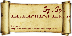 Szabadszállási Szilárd névjegykártya