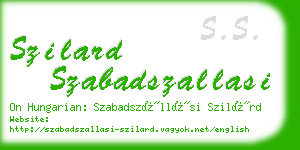 szilard szabadszallasi business card